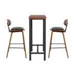 Artiss Bar Table and Stools Set Dining Desk Kitchen Chairs Cafe Pub - Image 5