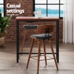 Artiss Bar Table and Stools Set Dining Desk Kitchen Chairs Cafe Pub - Image 6