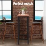 Artiss Bar Table and Stools Set Dining Desk Kitchen Chairs Cafe Pub - Image 7