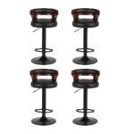 Artiss 4x Bar Stools Gas Lift Faux Leather - Image 3
