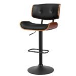 Artiss Bar Stools Gas Lift Leather All Black - Image 7