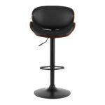 Artiss Bar Stools Kitchen Leather Barstools Swivel Gas Lift Vintage Chairs Black - Image 3