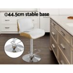 Artiss Bar Stools Swivel Leather Chairs Wooden - Image 5