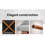 Artiss 2x Bar Stools Swivel Seat Wooden Grey - Image 5