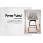 Artiss 4x Bar Stools Swivel Seat Wooden Grey - Image 4