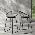 Artiss 2x Bar Stools Padded Seat Metal - Image 7