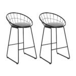 Artiss 2x Bar Stools Padded Seat Metal - Image 8