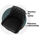 Artiss 2x Bar Stools PU Seat Wooden - Image 6