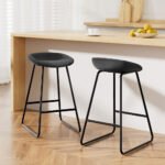Artiss 2x Bar Stools Kitchen Dining Chairs Counter Stool PU Leather Metal