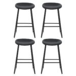 Artiss 4x Bar Stools Kitchen Dining Chairs Counter Stool PU Leather Metal - Image 3