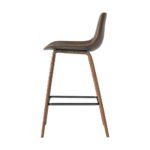 Artiss Bar Stools Kitchen Counter Barstools Leather Wooden Chairs x2 - Image 4