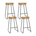 Artiss 4x Bar Stools Tractor Seat 75cm Wooden - Image 8