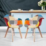 Artiss Dining Chairs Set of 2 Fabric Retro Replica DSW - Image 8