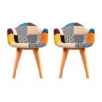 Artiss Dining Chairs Set of 2 Fabric Retro Replica DSW - Image 3