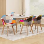 Artiss Dining Chairs Set of 4 Fabric Retro Replica DSW - Image 8