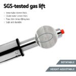 Artiss 4x Bar Stools Leather Gas Lift White - Image 6