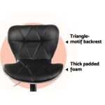 Artiss 2x Bar Stools Gas Lift Leather Seat Black - Image 5