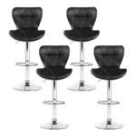 Artiss 4x Bar Stools Gas Lift Leather Seat Black - Image 4