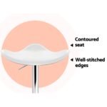 Artiss 2x Bar Stools Leather Gas Lift Chair White - Image 4