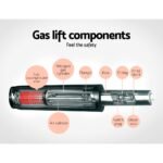 Artiss 2x Bar Stools Leather Gas Lift Chair White - Image 6