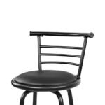 Artiss 2x Bar Stools Swivel Leather Padded Metal - Image 4