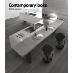 Artiss 2x Bar Stools Leather Padded Gas Lift Black - Image 4