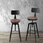 Artiss Bar Stools Kitchen Counter Chairs Vintage Metal Chairs - Image 7