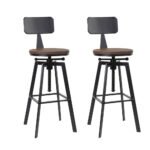 Artiss Bar Stools Kitchen Counter Chairs Vintage Metal Chairs x2 - Image 7