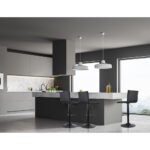 Artiss 4x Bar Stools Gas Lift Linen Fabric Black - Image 7