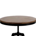 Artiss Bar Table 67-86CM Height Round Brown - Image 5