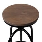 Artiss Bar Stools Adjustable Wood Chairs - Image 4