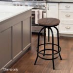 Artiss Bar Stools Adjustable Wood Chairs - Image 8