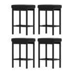 A Set of 4 Artiss Metal Bar Stools PU Seat Dining Counter Chairs - Image 7