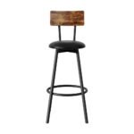 Artiss 2X Industrial Bar Stools Upholstered Counter Chairs Steel Frame Anti-Scratch - Image 3