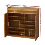 Artiss Shoe Rack Cabinet 30 Pairs Storage Cupboard Bamboo - Image 3