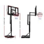 Everfit 3.05M Basketball Hoop Stand System Adjustable Height Portable Pro Black - Image 2