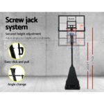 Everfit 3.05M Basketball Hoop Stand System Adjustable Height Portable Black Pro - Image 5