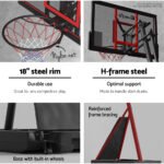 Everfit 3.05M Basketball Hoop Stand System Adjustable Height Portable Red Pro - Image 4
