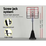 Everfit 3.05M Basketball Hoop Stand System Adjustable Height Portable Red Pro - Image 5