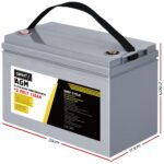 Giantz AGM Deep Cycle Battery 12V 120Ah Box Portable Solar Caravan Camping - Image 2