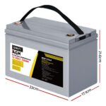 Giantz AGM Deep Cycle Battery 12V 120Ah x2 Box Portable Solar Caravan Camping - Image 2