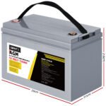 Giantz AGM Deep Cycle Battery 12V 135Ah Box Portable Solar Caravan Camping - Image 2