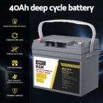 Giantz AGM Battery 12V 40Ah Deep Cycle Box Portable Solar Caravan Camping - Image 4