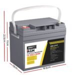 Giantz AGM Deep Cycle Battery 12V 50Ah x2 Box Portable Solar Caravan Camping - Image 2