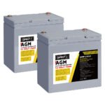Giantz AGM Deep Cycle Battery 12V 75Ah x2 Box Portable Solar Caravan Camping - Image 7