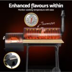 Grillz BBQ Grill 2-In-1 Offset Charcoal Smoker - Image 5