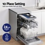 Devanti 10 Place Settings Freestanding Dishwasher Silver - Image 4