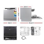 Devanti 8 Place Settings Benchtop Dishwasher Sliver - Image 2