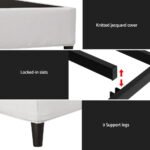 Artiss Bed Frame Double Size Metal Grey MASON - Image 6