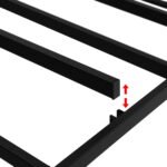 Artiss Bed Frame Queen Size Metal Grey MASON - Image 3